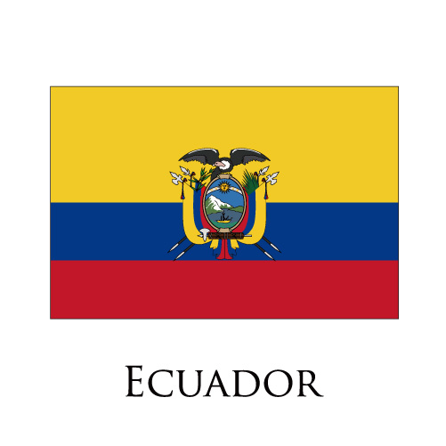 Ecuador flag logo iron on paper